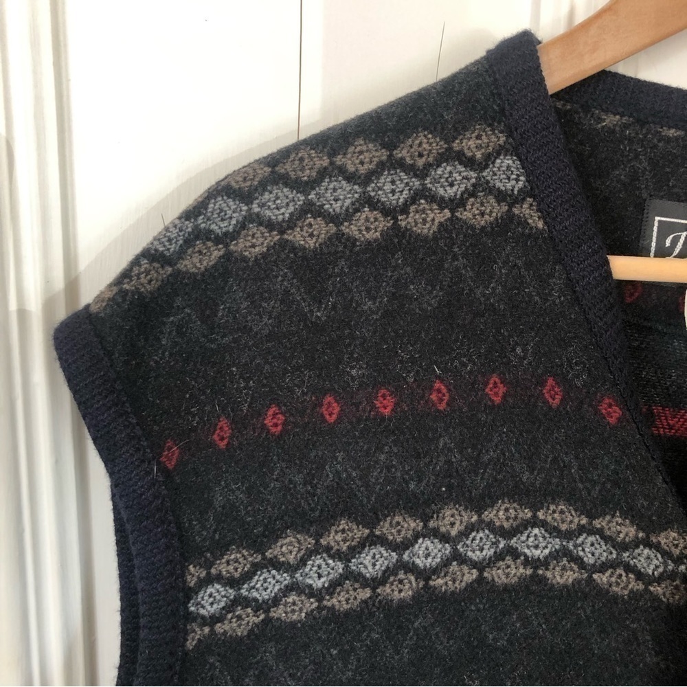 VINTAGE Cozy Coastal Cottagecore Button Up Cardigan Vest With Pockets Medium - Picture 2 of 6